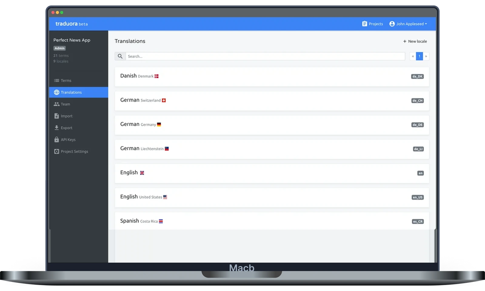 Open Translation Management Platform for Teams